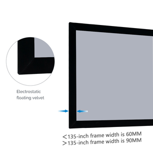 Écran de projection à cadre fixe SCREENPRO Gray Crystal Black Diamond ALR en velours noir pour <span class=keywords><strong>cinéma</strong></span> maison privé - Product Image 3
