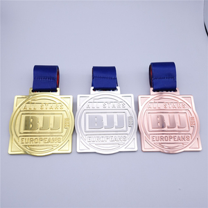 定制 70 毫米豪华造型奖牌和挂绳 3D 镀金板球柔道巴西柔术奖牌运动金属奖牌 - Product Image 1