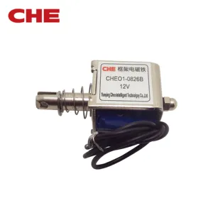 CHEO1-0826B 10mm 12v 24v 48v Dorong Tarik kumparan solenoid magnet elektromagnetik bingkai terbuka solenoid