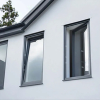 Fenêtres battantes modernes en aluminium haute performance pour maisons modulaires préfabriquées, conception écoénergétique, volet roulant électrique