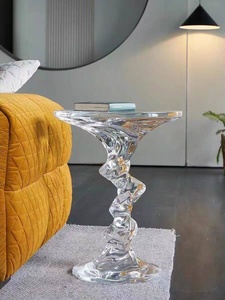 Mesa de centro de acrílico transparente, cristalina, de diseño, ligera, de lujo, de alta gama, sencilla, moderna, para sala de estar, oficina, mesa pequeña para apartamento - Product Image 2