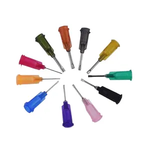 Disposable Screw Liquid Tapered Plastic Tips Glue Bits Dispensive Adhesive Dispensing Tapered Flat Stainless Steel Needle