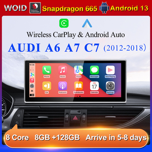 Snapdragon665 10,25 pulgadas inalámbrico CarPlay Auto Andorid14 coche estéreo Multimedia para AUDI 12-18 A6 C7 unidad principal Radio Bluetooth - Product Image 2
