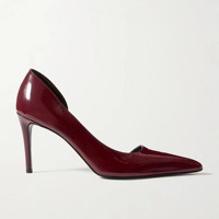 Chaussures de travail pour femmes personnalisées, de haute qualité, en cuir verni imprimé, à talons fins de 8 cm, à bout pointu, à enfiler, respirantes