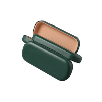 Étui rigide pour lunettes en cuir PU vert, boîte à lunettes portable en métal, étui de rangement durable pour lunettes de soleil et lunettes de lecture