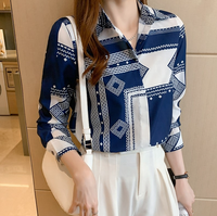Nouvelle Mode 2024 Blouses et Chemises Imprimées OEM pour Femmes Manches Longues Printemps Automne Blusas Mujer