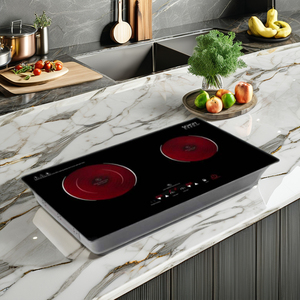 2024 OUSHENG BRAND encastré/cuisinière de table/cuisinière infrarouge à 2 brûleurs/cuisinière haute lumière/table de cuisson en verre céramique <span class=keywords><strong>SCHOTT</strong></span> - Product Image 4