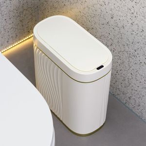 新型プラスチック製スマートタッチパッド付きエコフレンドリー収納バケツ 家庭用自動センサー蓋付き リビングルーム キッチン カスタムパターン - Product Image 2