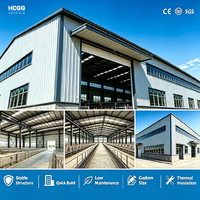 Structure en acier préfabriquée sur mesure à grande portée pour hangar d'élevage, poulailler, entrepôt agricole, système de ventilation