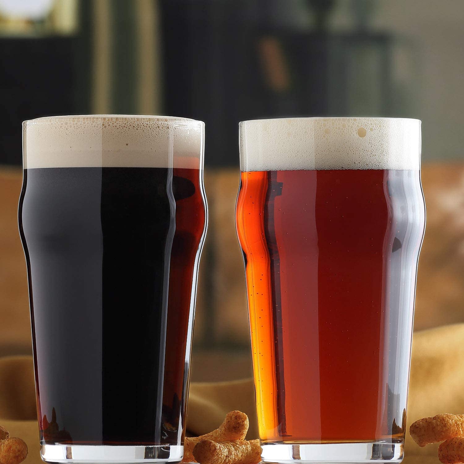 Pint Glasses Set of 6 Pilsner Beer Glasses Set 19 Oz Craft Beer Drinking Glasses