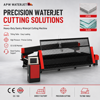 Machine de découpe à jet d'eau CNC 5 axes APW 4000x2000mm, haute précision, moteur de pompe, certifiée CE ISO, table inclinable, pierre, granit