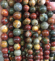 Red Creek Jasper Gemstone Perles rondes en vrac pour bijoux