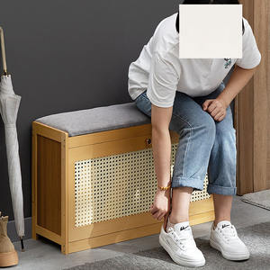 Banco <span class=keywords><strong>de</strong></span> Almacenamiento <span class=keywords><strong>de</strong></span> Zapatos <span class=keywords><strong>de</strong></span> Bambú <span class=keywords><strong>de</strong></span> Estilo Moderno para la <span class=keywords><strong>Entrada</strong></span>, Utilizado para la Puerta <span class=keywords><strong>de</strong></span> <span class=keywords><strong>Entrada</strong></span> <span class=keywords><strong>de</strong></span> la Sala <span class=keywords><strong>de</strong></span> Estar Familiar con Cojín. - Product Image 5
