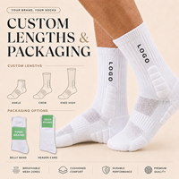 Chaussettes de sport en coton personnalisées avec logo, anti-odeur, respirantes, pour hommes, course à pied, basketball, mi-mollet