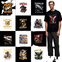 Transfert DTF personnalisé en gros pour T-shirts, design durable, transfert thermique couleur, imperméable, prêt à presser, lavable, matériau Plastisol