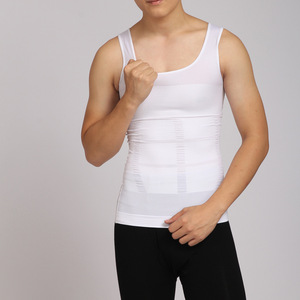 Của nam giới thoáng khí nén Shapewear Body Shaper vest T-Shirt giảm béo ABS kiểm soát bụng dệt kim dệt phương pháp - Product Image 3