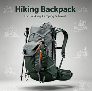 Sac à dos de randonnée extérieur en nylon imperméable personnalisé 35+5L pour le camping et les voyages – Vente en gros - Product Image 3
