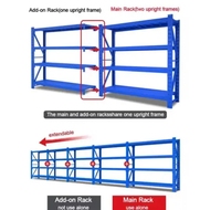 Étagères réglables sans boulons Sanyang Heavy Duty en acier Q235, capacité de 1500 kg par étagère, 5 niveaux, bleu, pour atelier, OEM/ODM