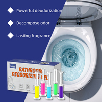FISHLEANO Gel désodorisant pour salle de bain, éliminateur d'odeurs et nettoyant parfumé pour toilettes, agent détartrant et parfumant pour WC domestique