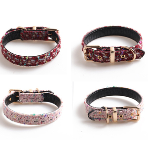 Collier pour chien élégant en cuir PU, réglable, design en tissu tendance pour usage quotidien, style princesse classique, pour caniche et teddy - Product Image 6