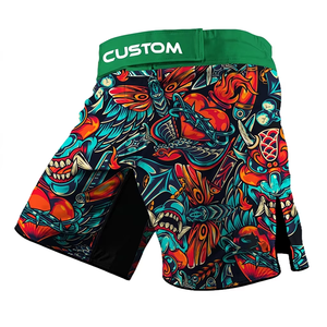 Pantalones Cortos de MMA Personalizados para Hombre, Ropa de Entrenamiento de Artes Marciales Mixtas, Impresión por Sublimación, Secado Rápido, Poliéster, Talla Adulto, Corte Regular - Product Image 1