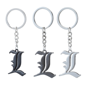 Portachiavi <span class=keywords><strong>Anime</strong></span> <span class=keywords><strong>Death</strong></span> <span class=keywords><strong>Note</strong></span> L in Lega di Zinco di Alta Qualità, Ciondolo a Forma di Quaderno Nero, Vendita all'Ingrosso - Product Image 1
