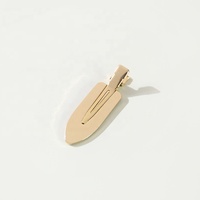 Planche de surf avec logo personnalisé pour femmes, accessoires de coiffure pour filles, en alliage doré et argenté, métallique, sans pli, sans pli, pince à cheveux, vente en gros,