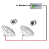 9W 12V Par56 LED Piscine lumière Verre RGB RF Télécommande IP68 Étanche Inground Sous-Marine Étang Baignoire Spa Ampoule Paysage Lampe