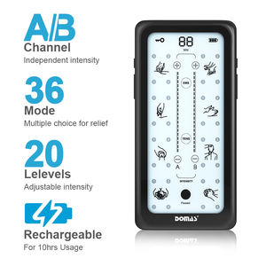DOMAS Electric Ems Dezenas Massageador Dual Channel Acupuntura Touch Screen Unidade Uso Doméstico Corpo Plus Massageador Alívio da Dor - Product Image 2