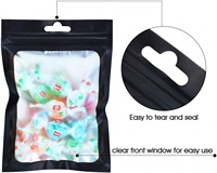 Sachet en aluminium Mylar imprimé sur mesure, anti-odeur, triple étanchéité, avec fenêtre transparente, refermable, pour snacks, bonbons, noix