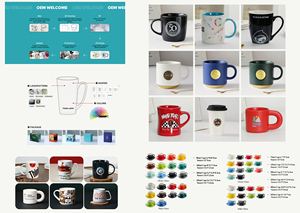 Biểu tượng tùy chỉnh in sứ Mug cá nhân thăng hoa Quà Tặng màu đỏ đen cafe thương hiệu khuyến mại gốm cốc cà phê Mug - Product Image 3