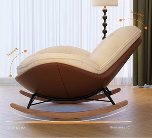 Hot <strong>Sale</strong> Modern Single Rocking Lazy Sofa <strong>Chair</strong> Soft Upholstered Living Room Bedroom Furniture <strong>Reclining</strong> Lounge <strong>Chair</strong> for Balcony - Product Image 2