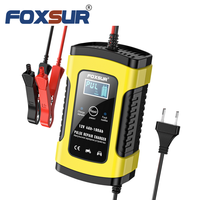 Chargeur de batterie de voiture FOXSUR 12V 5A, chargeur intelligent automatique à impulsions 12V 5A, réparation AGEM GEL EFB, chargeur de batterie au plomb-acide 12V à cycle profond