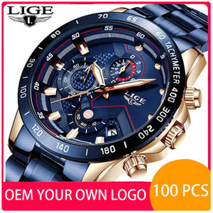 Personalice su propio logotipo <span class=keywords><strong>Lige</strong></span> 9982 Relojes de cuarzo Diseño de acero inoxidable <span class=keywords><strong>Reloj</strong></span> resistente al agua Montre Hombre <span class=keywords><strong>Reloj</strong></span> de pulsera de lujo para hombres - Product Image 1