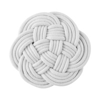 Napperon rond tissé en Jute et coton, 1 pièce, coussins isolants, faits à la main, tapis pour Table à manger, cadeaux, dessous de bohème décoratifs