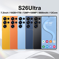 Nuevo Smartphone S26 Ultra 5G, 16GB+1TB, Pantalla de 7.3 Pulgadas, Deca Core, Cámara de 108MP, Doble SIM, Reconocimiento Facial, Teléfono Celular Android