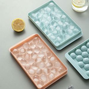 Round <b>Ice</b> Cube Tray with Lid Bin <b>Ice</b> Ball <b>Maker</b> Mold for Freezer with Container - Product Image 6