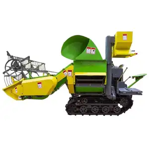 Kleine Paddy 4LZ-1.0 Crawler Typ Mini Paddy Reis Mähdrescher/Weizen Harvester Cutter Maschine Bester Preis