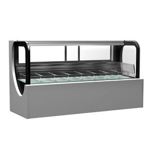 Congélateur de présentation de crème glacée sur comptoir pour la présentation de gelato, 8 bacs - Product Image 3