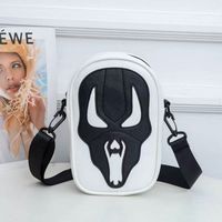 Sacs personnalisés pour Halloween petit sac à main en cuir PU pour dames sacs à bandoulière noirs crâne d'horreur unisexe