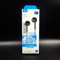Écouteurs intra-auriculaires filaires dynamiques non-isolants phoniquement, non étanches, avec microphone à commande filaire 3,5 mm, longueur de câble 1,15 cm