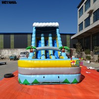 Vente chaude de toboggan aquatique gonflable en PVC pour parc sportif et centre commercial, utilisation en extérieur