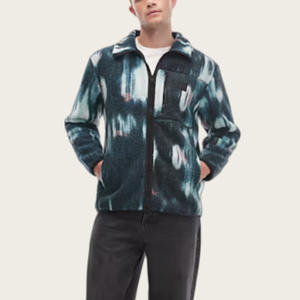 Chaqueta de Forro Polar Berber Personalizada para <span class=keywords><strong>Hombre</strong></span>, Estilo Urbano, Gruesa, con Cremallera y Estampado - Product Image 2