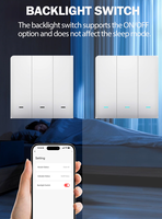 Larkkey Tuya Smart PC Interrupteur tactile WiFi 3 voies 10A de haute qualité 86 EU UK avec commande vocale