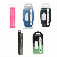 Emballage blister pour stylo LED à piles avec carte en papier, emballage plastique, boîte à stylos, pack de batteries LED 350 650 900 1100 mAh