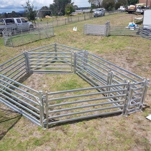 سياج محمول للأغنام والماعز سهل التجميع من المصنع مباشرة، ألواح وبوابات مجلفنة لمزارع الأغنام - Product Image 5