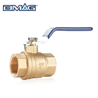 OEM ODM 1 "pouces 600 Wog forgé vanne à boisseau sphérique en laiton de type gaz et eau à deux voies