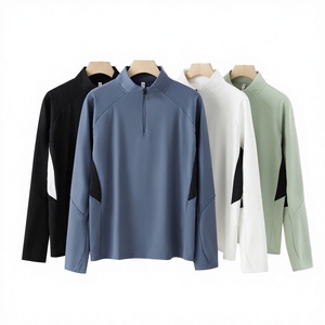 Chemise de golf pour homme en satin sans couture de qualité supérieure 220 g/m², en spandex/nylon, unie, décontractée, à manches longues, confortable, pour le sport de plein air - Product Image 4