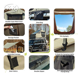Kawagebo Kamp (KK) 7.2' X 5.3' Gonflable 3.5 ㎡   Tente de toit multifonctionnelle pour SUV en tissu extensible - Product Image 5