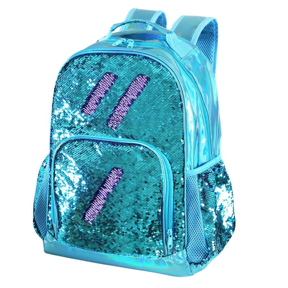Girls Backpacks for Middle School Flip Sequin Backpack for Kids Bookbag Sequence Holographic Book Bags